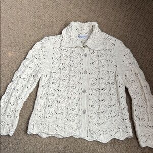 Zara knit diamond studded button sweater cardigan